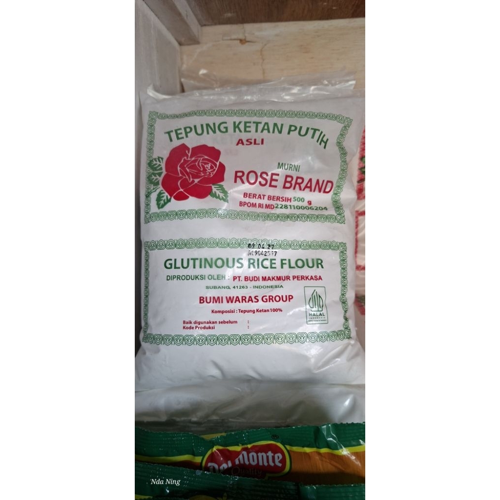 

Tepung Ketan Putih ROSE BRAND 500 GR