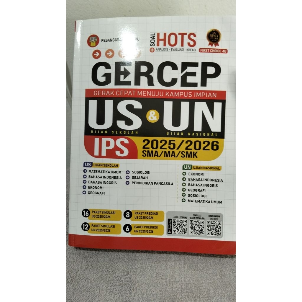 Buku Latihan Soal US UN SOSHUM 2025-2026 ORIGINAL BEKAS