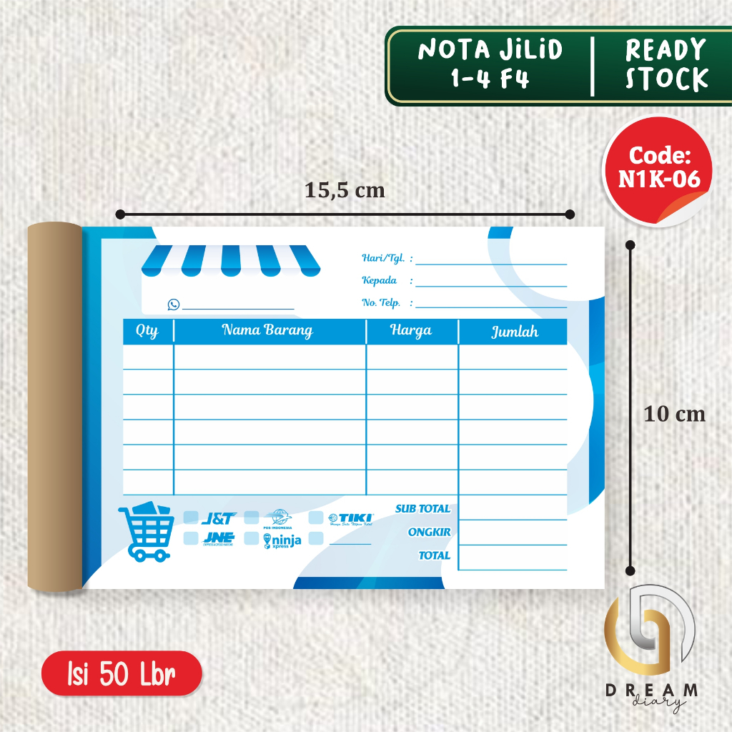 

NOTA OLSHOP ONLINE SHOP KOSONGAN KONTAN 1 PLY MURAH N1K-06