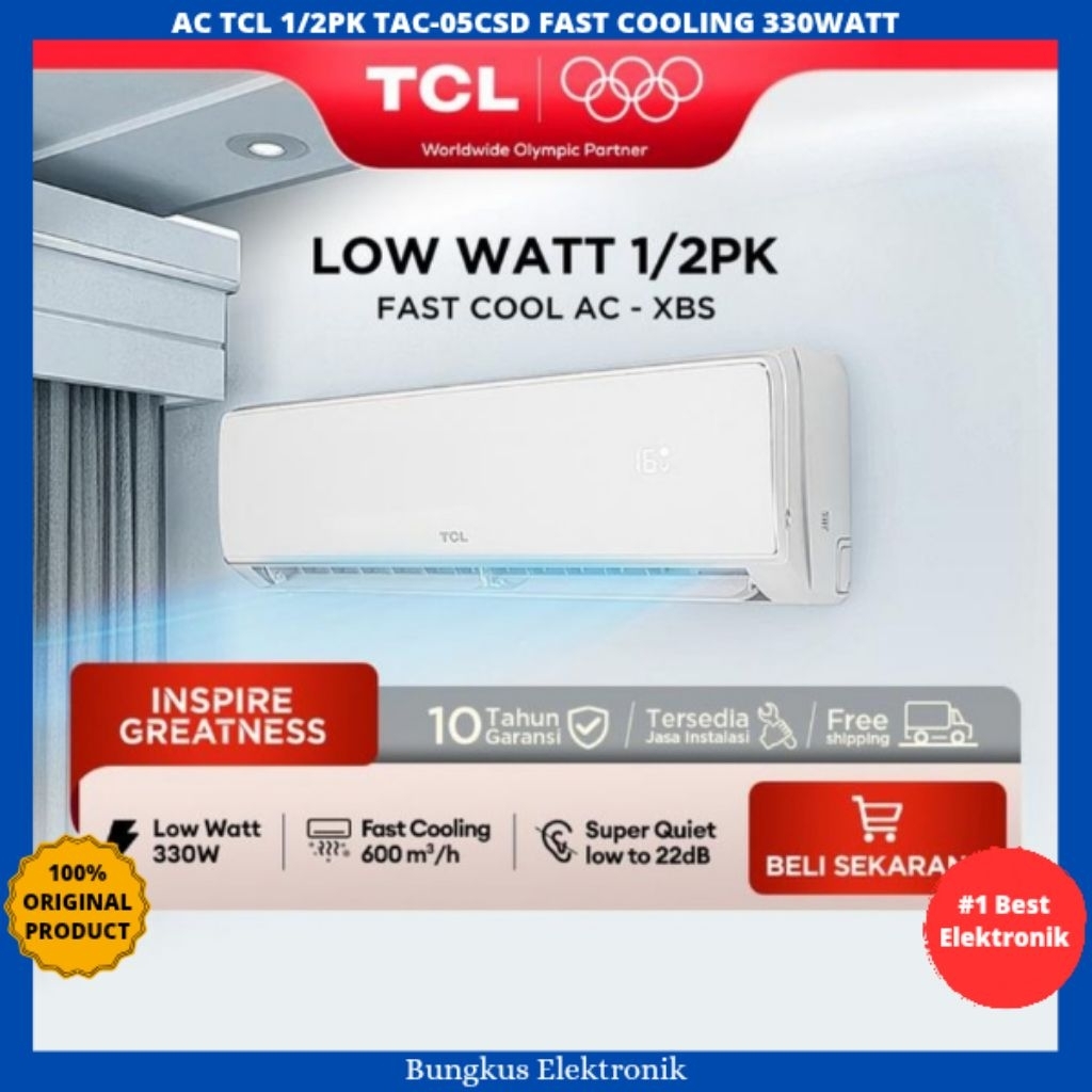 AC TCL 1/2PK LOWWATT TAC-05CSD AC TCL 0.5PK