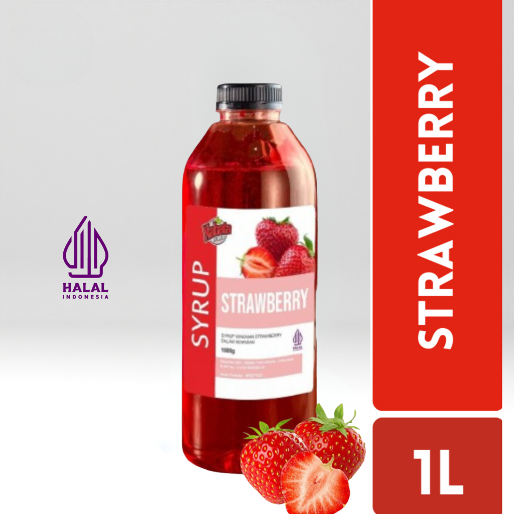 

Nabata Sirup Strawberry 1L Nabata - Sirop Stroberi Enak - Tea Syrup | Flavour Strawberry Untuk Cofee