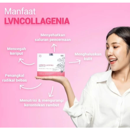 Lvncollagenia Minuman Serbuk Collagen Rasa Stroberi