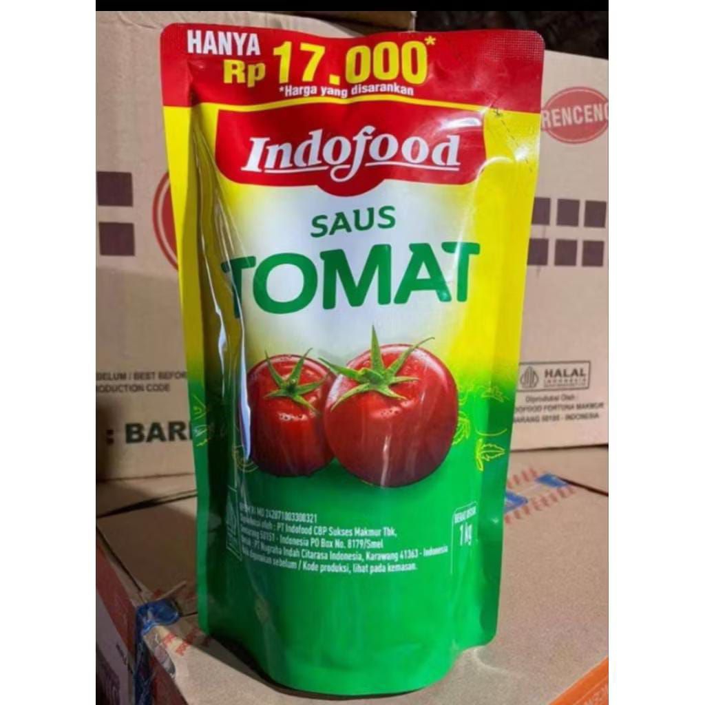 

saos tomat Indofood kemasan pouch 1kg