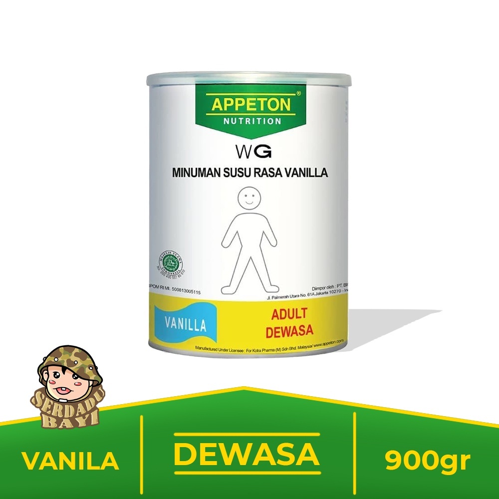 

[oddsolshop] pekanbaru/Appeton WG Vanilla 900GR Weight Gain Adult Powder Drink Bubuk Minum Vanila