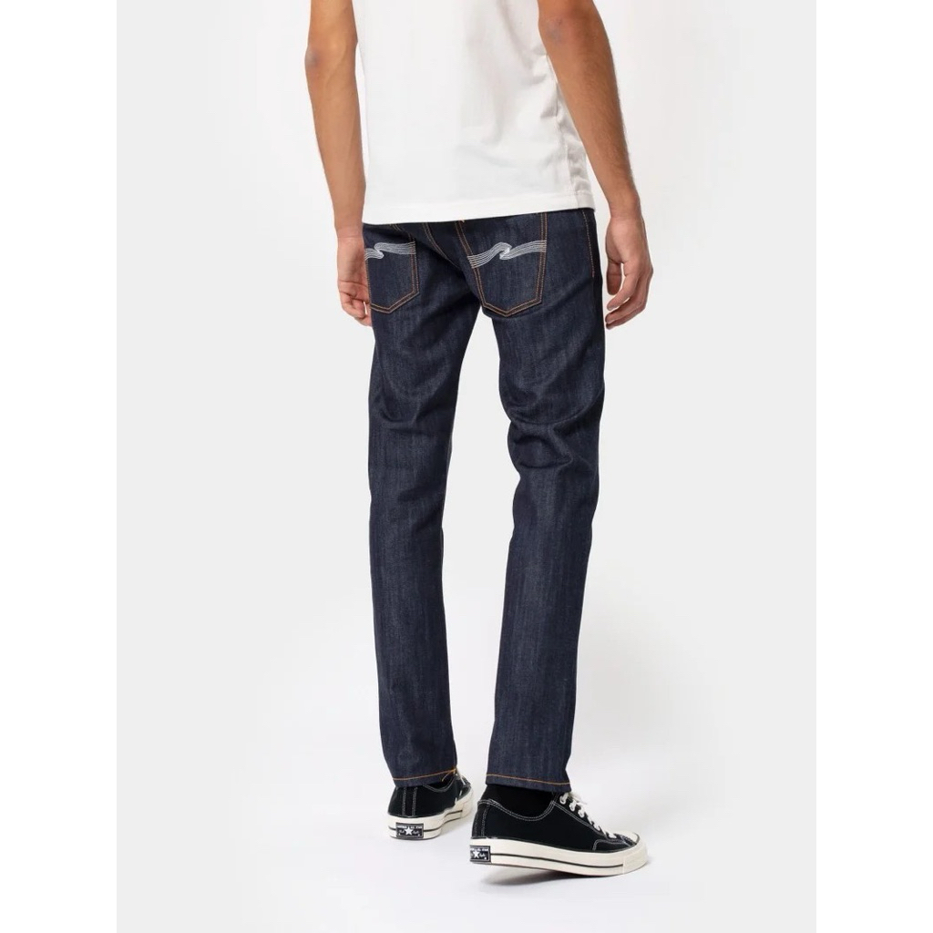 Nudie Jeans Lean Dean Dry Ecru Embo Pria