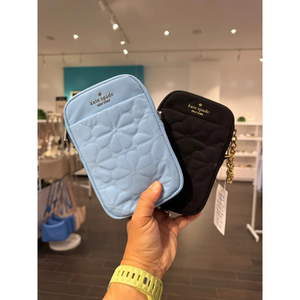 TAS HP KS SPDE FLOWER QUILTED NYLON PHONE CROSSBODY BAG