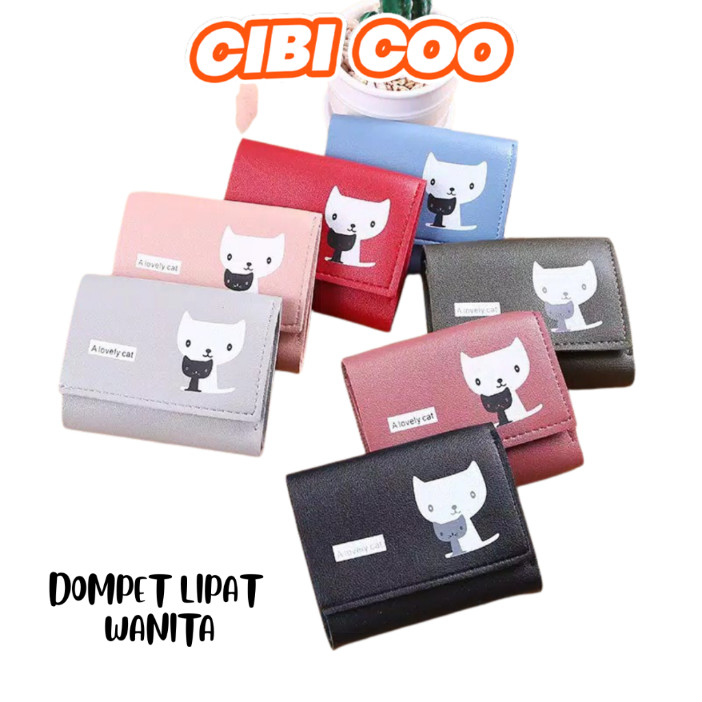 CIBICOO DOMPET LIPAT WANITA AK1003 DOMPET WANITA MINI/PENDEK IMPORT
