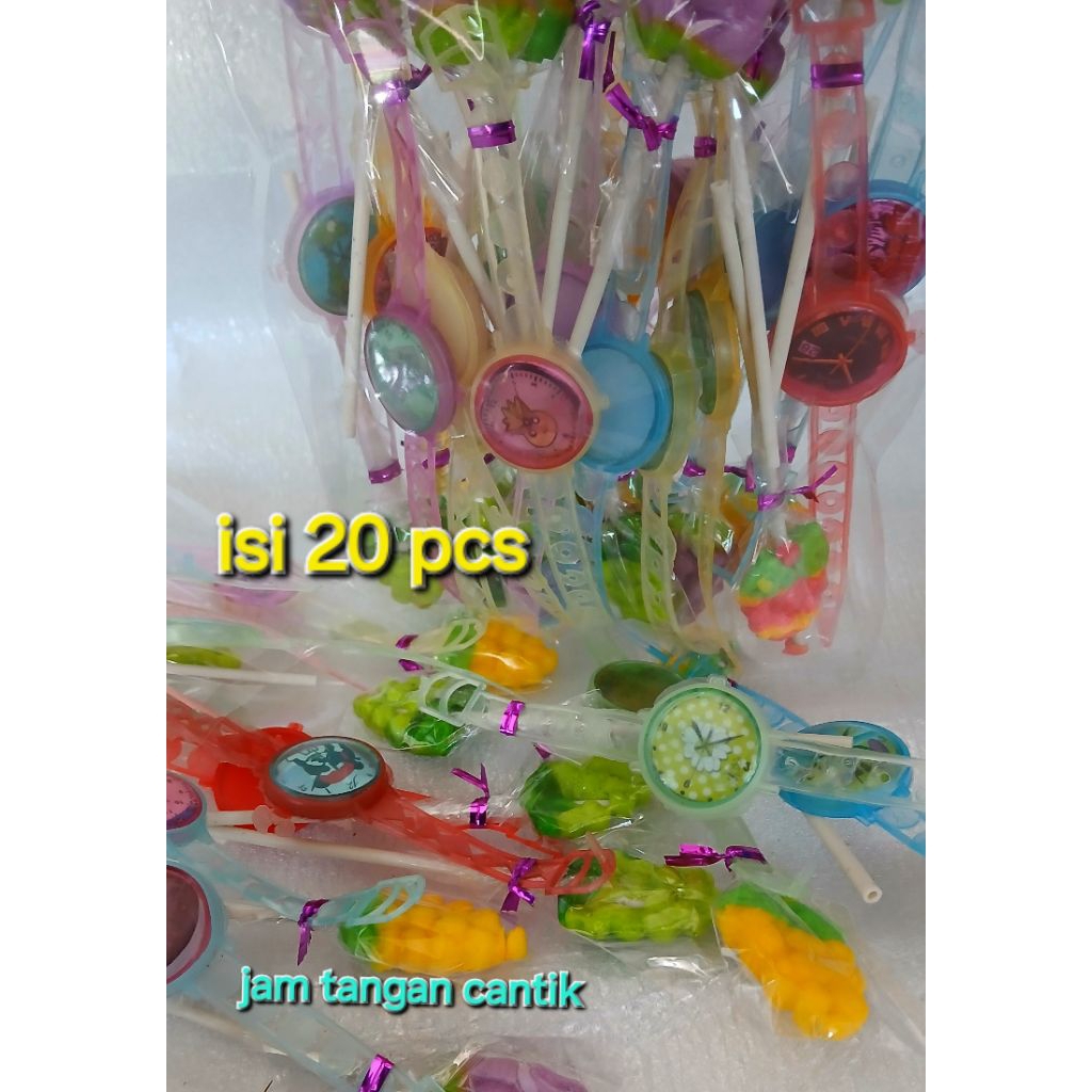 

permen Anggur hadiah JAM TANGAN plastik isi 20 pcs