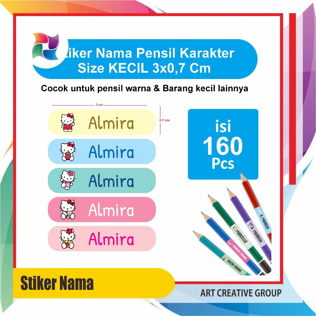 

Sticker Label Nama untuk Pensil Peralatan Sekolah - LABEL NAMA CUSTOM MURAH dan banyak