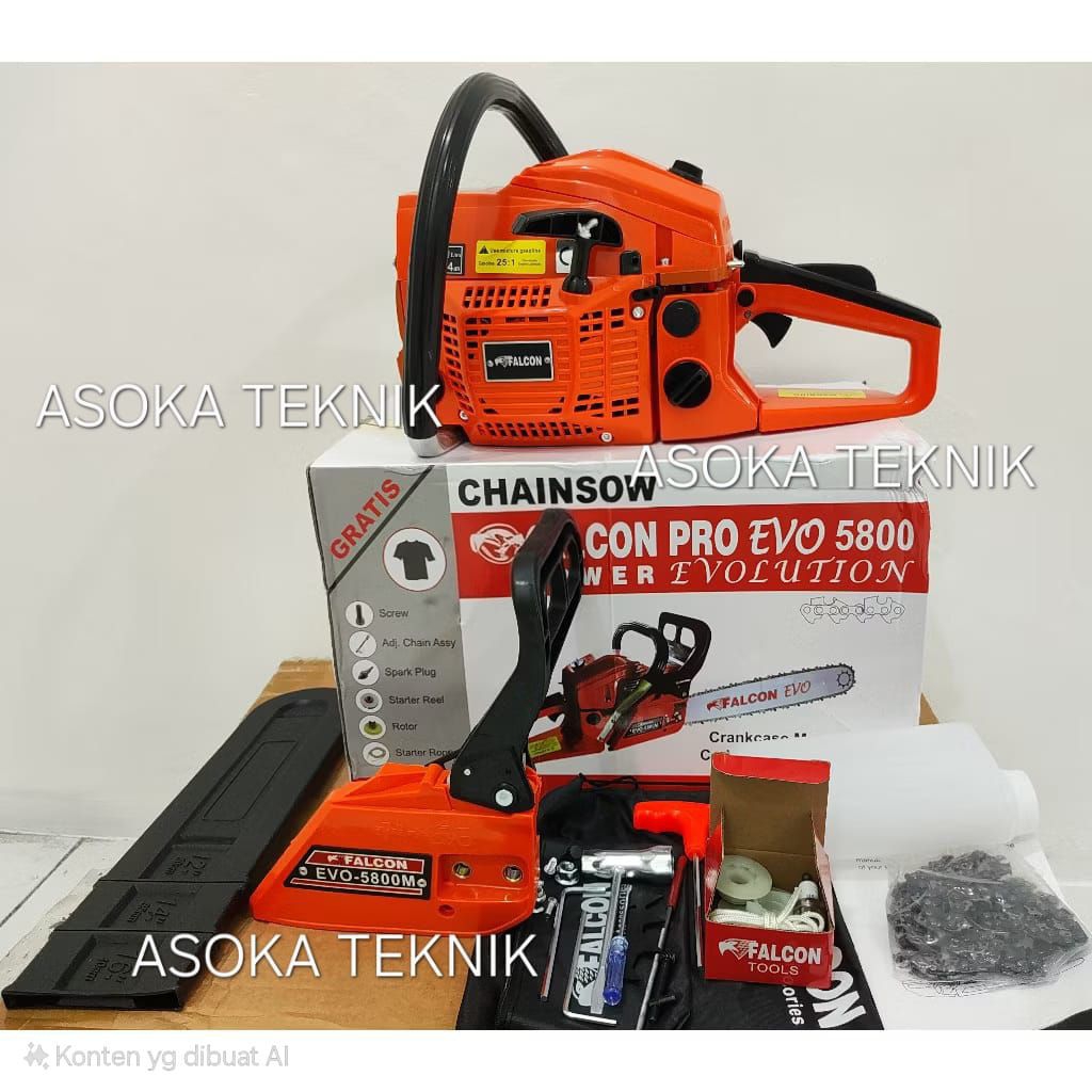 MESIN GEERGAJI CHAINSAW FALCON 22 INCH EVO 5800