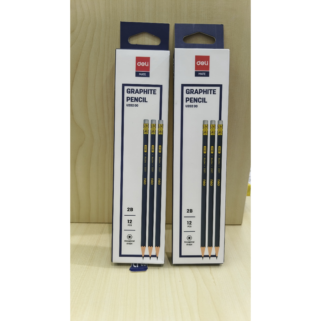 

DELI Graphite pencil 2B pensil 2B Pensil Kayu