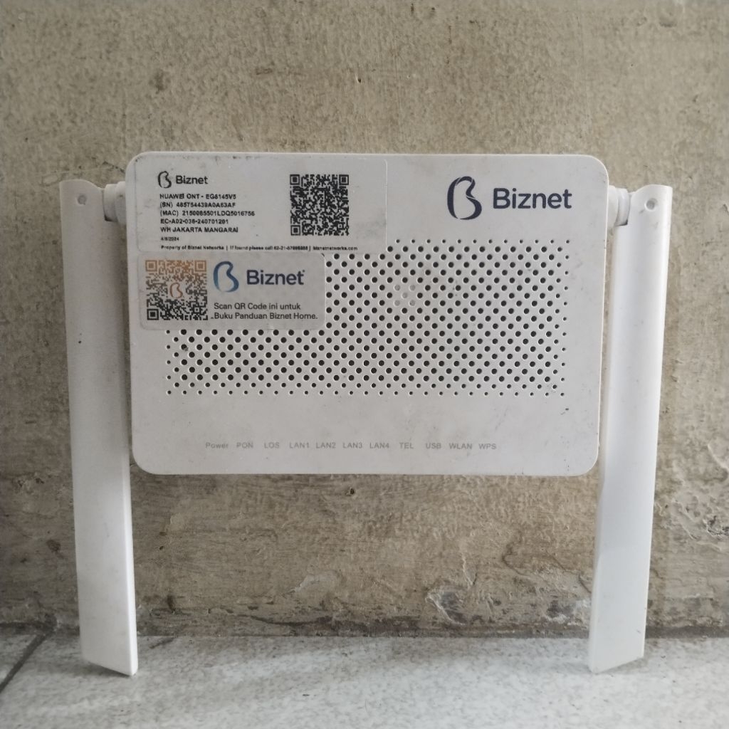 MODEM HUAWEI BIZNET EG8145V5 PORT IJO