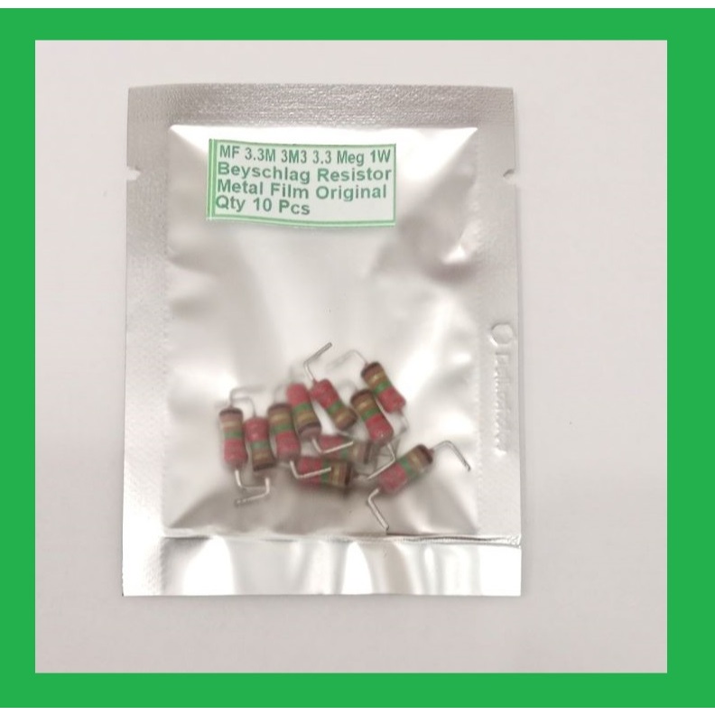 Qty 10 Pcs MF 3.3M 3M3 3.3 Meg 1W Beyschlag Resistor Metal Film Original