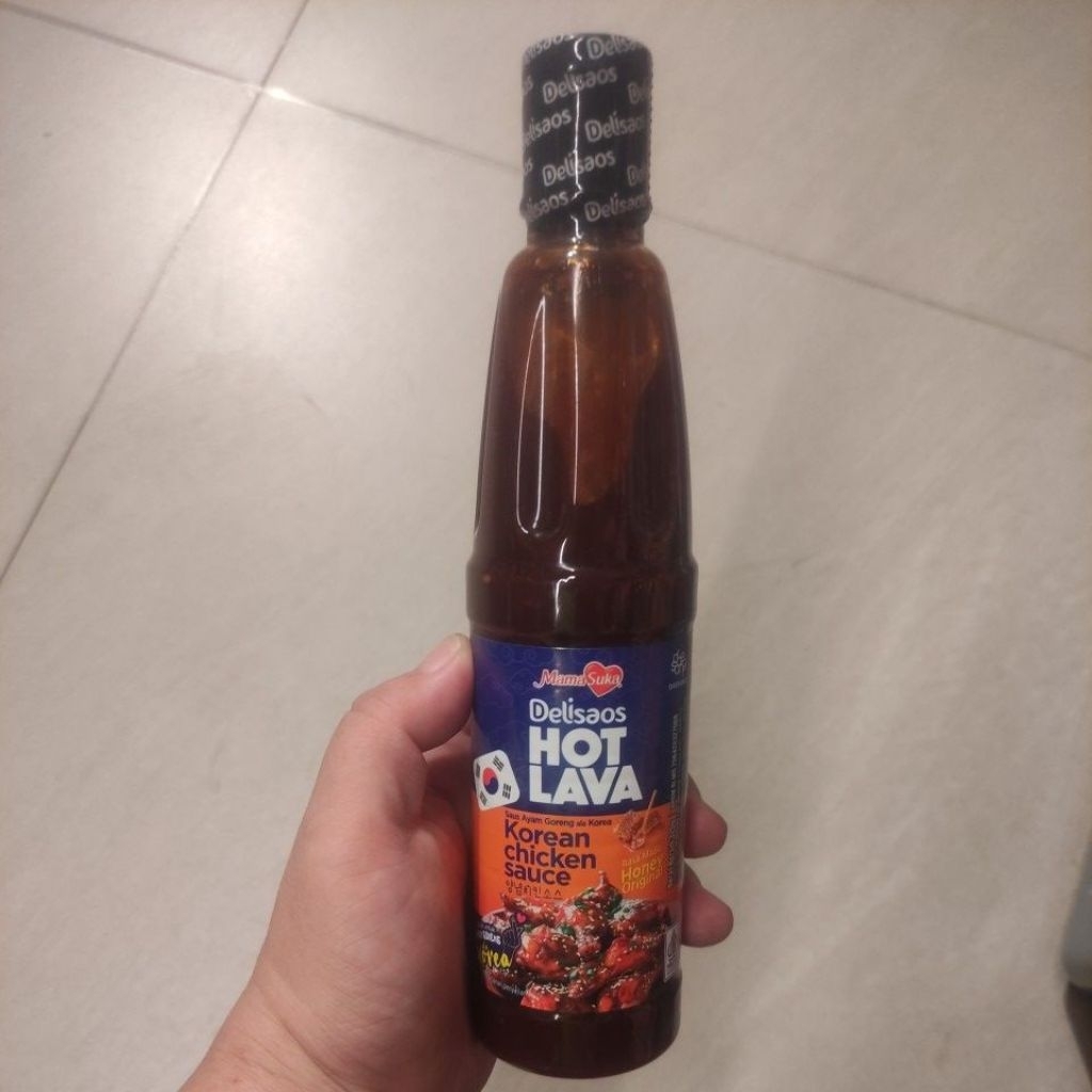 

MAMASUKA DELISAOS HOT LAVA KOREAN CHICKEN HONEY ORIGINAL SAUCE SAUS AYAM GORENG ALA KOREA RASA MADU BOTOL PET 320gr