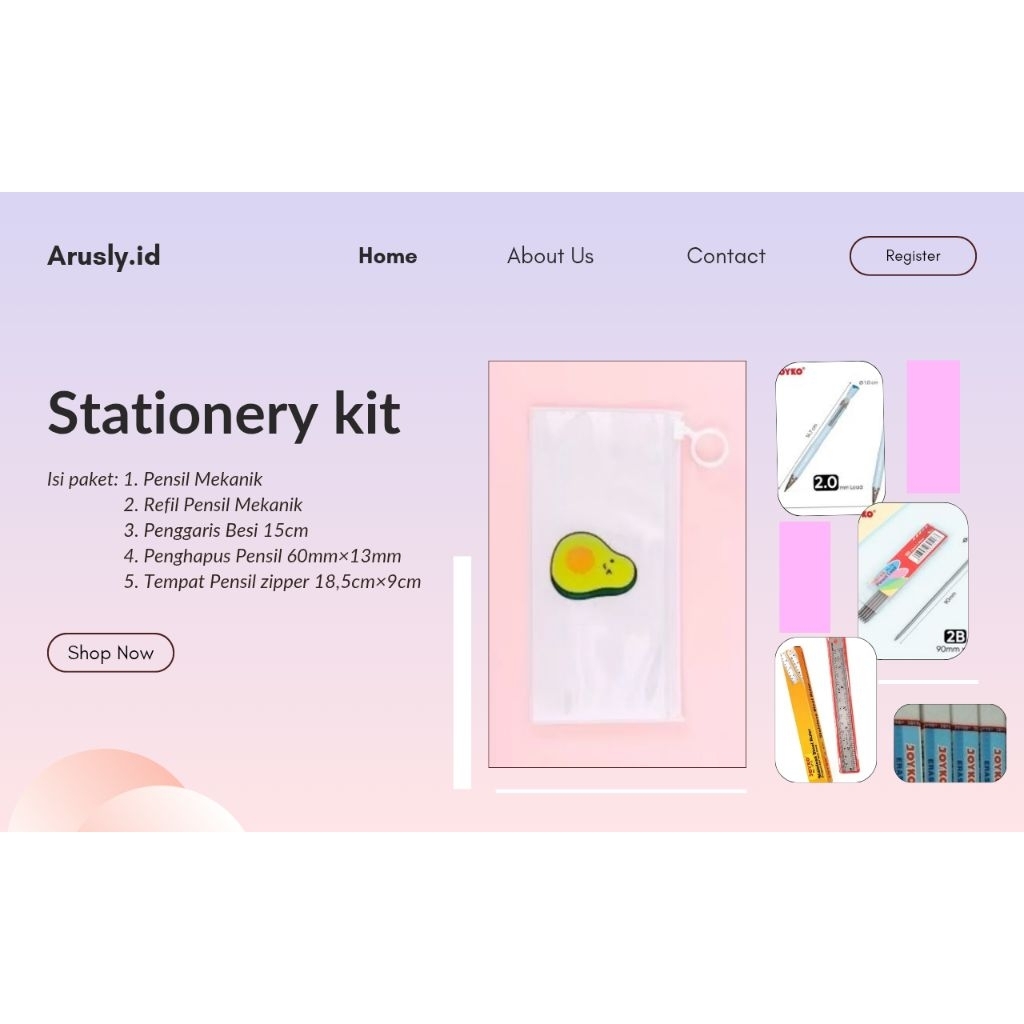 

Signature stationery set/ Essential writting kit/ Paket alat tulis dan penghapus