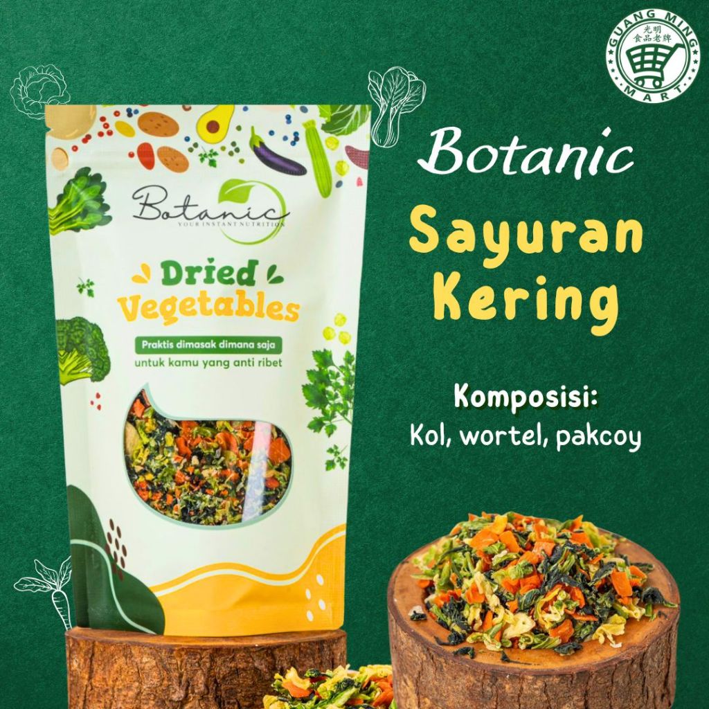 

Botanic Dried Vegetables 100g Sayuran Kering Praktis Anti Ribet - Mix Veggie Vegetarian Vegan