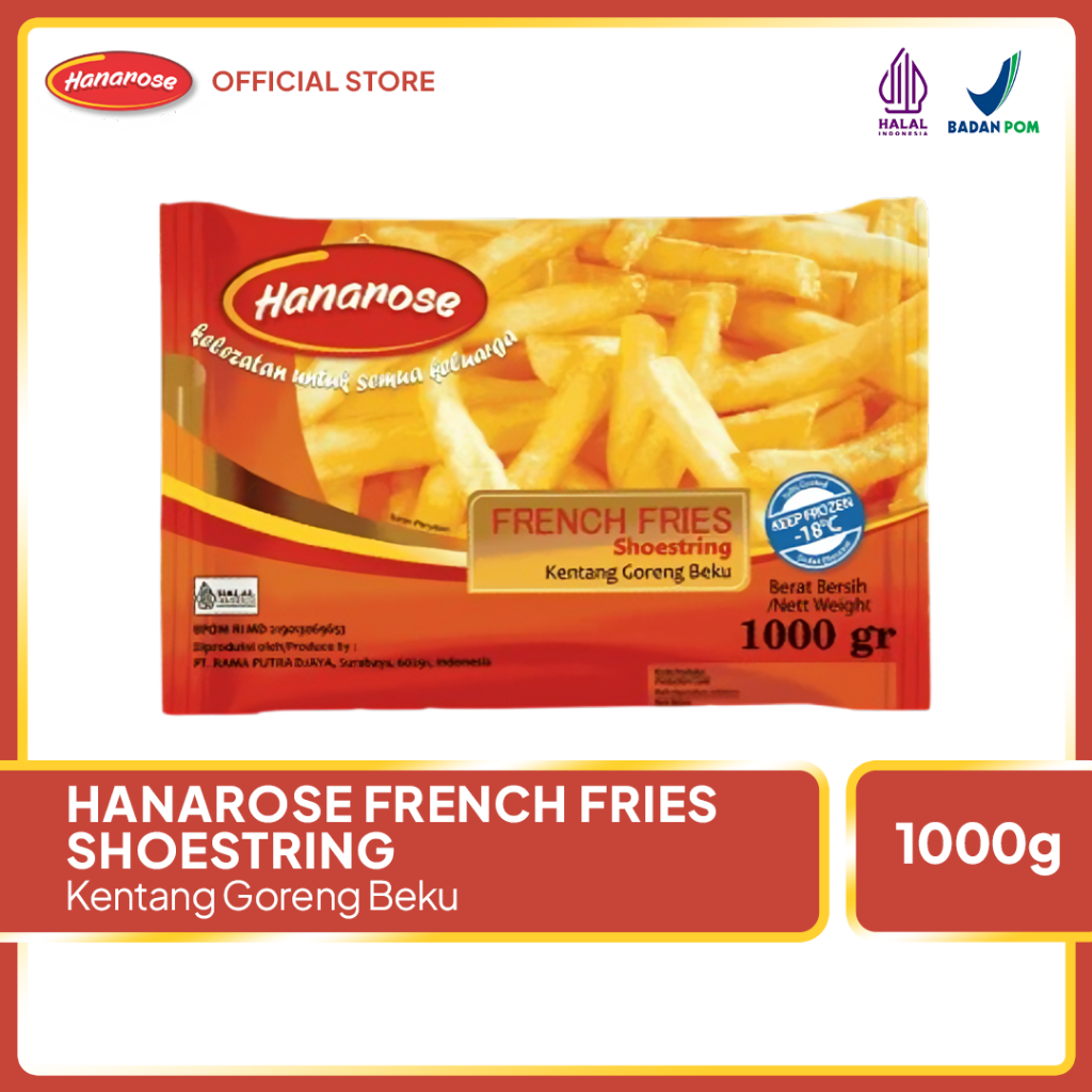 

HANAROSE Shoestring Frech Fries/Kentang Frozen 1000gr