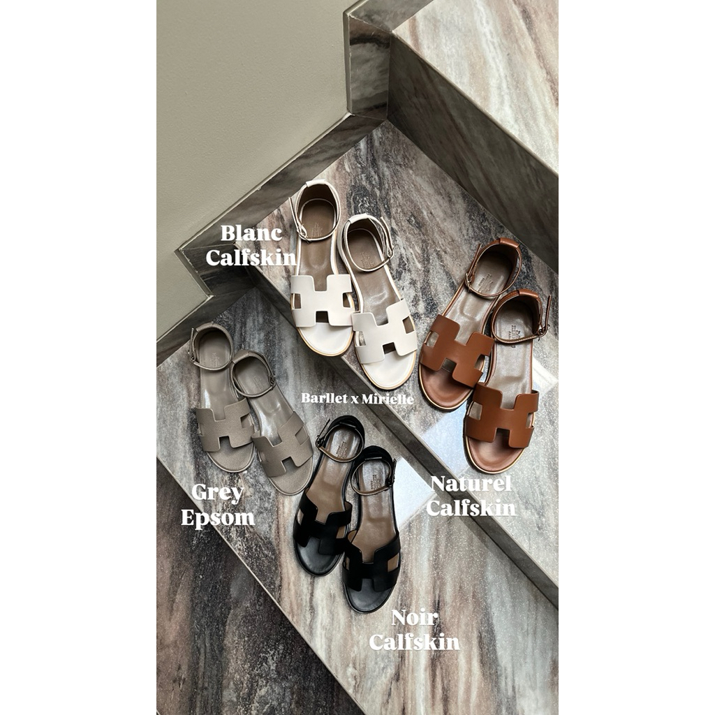 Barllet x Mirielle SANTORIN Sandal / Sandal Kulit / Sandal Wanita