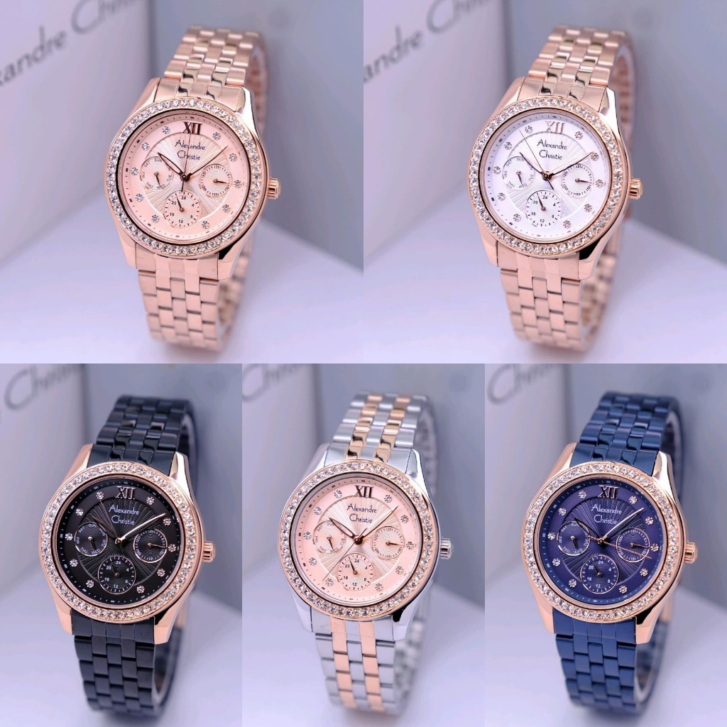 JAM TANGAN WANITA ALEXANDRE CHRISTIE AC 2496 AC2496 ROSEGOLD ORIGINAL