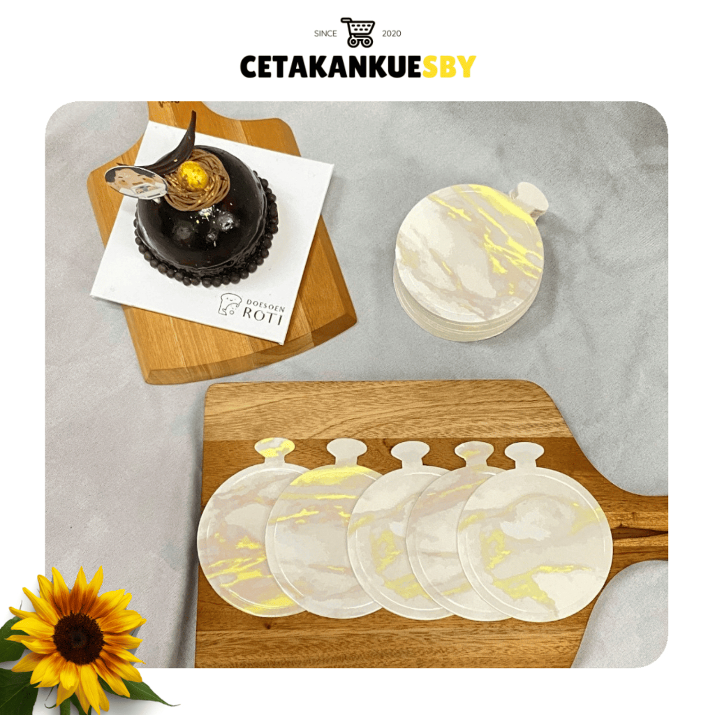 (CKS) Premium Tatakan Kue Tiramisu Donat Alas Kue Donat Putih Tatakan Kue Cheese Cake Mini Round Cak