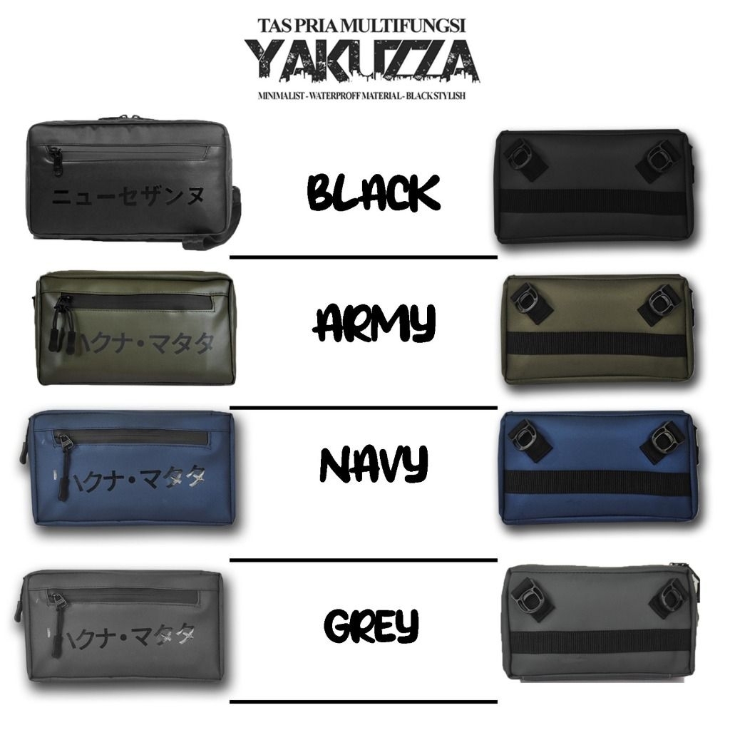 Tas hp gantung Slingbag waterproof yakuzza- Tas pria terbaru waterproof - dompet waistbag cluth bag