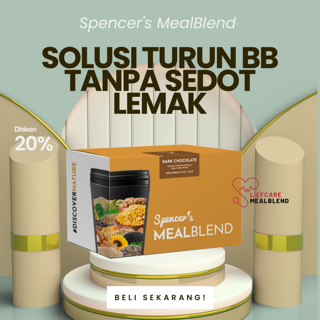 

Spencer's MealBlend - Meal Replacement Bantu Lengkapi Nutrisi dan Defisit Kalori varian DARK CHOCOLATE