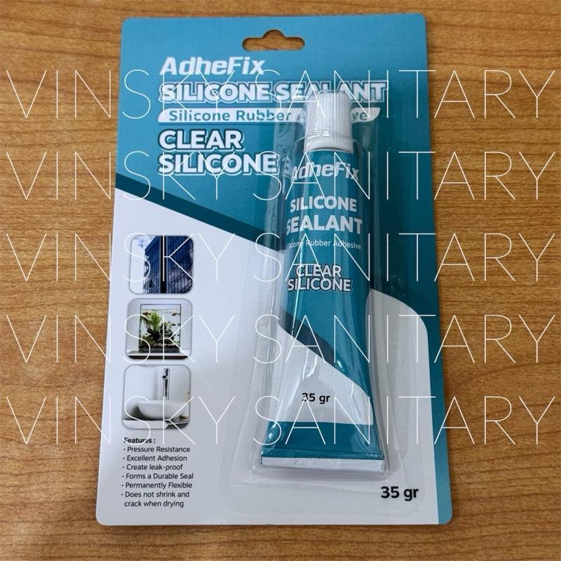 Lem Kaca ADHEFIX KECIL / Lem Silicone Sealant / Lem Rubber Adhesive / Lem Clear Silicone