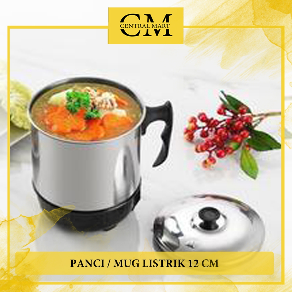 CM - MUG PANCI TEKO LISTRIK 12CM / MUG STAINLESS STEEL LISTRIK / PEMANAS AIR