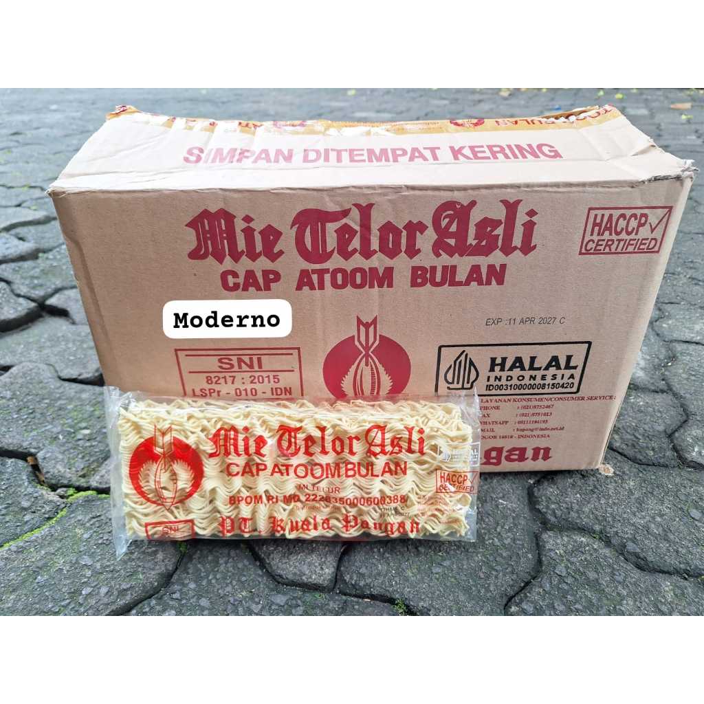 

[Karton] Mie atom cap bulan 200gr - Mie telor cap bulan