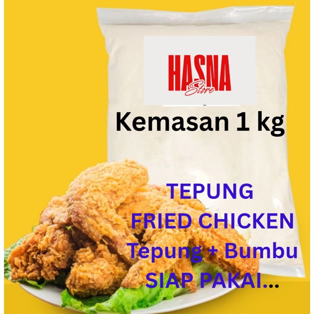 

Tepung Bumbu Ayam Kentaky Fried chicken Praktis Siap pakai 1kg
