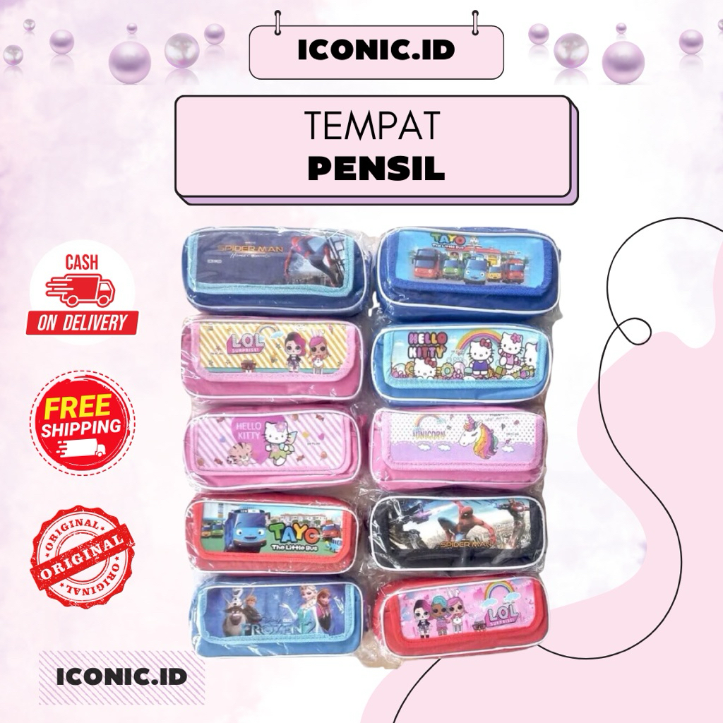 

Iconic.id - Kotak Pensil Gambar / Kotak Pensil Karakter / Kotak Pensil Resleting Gambar