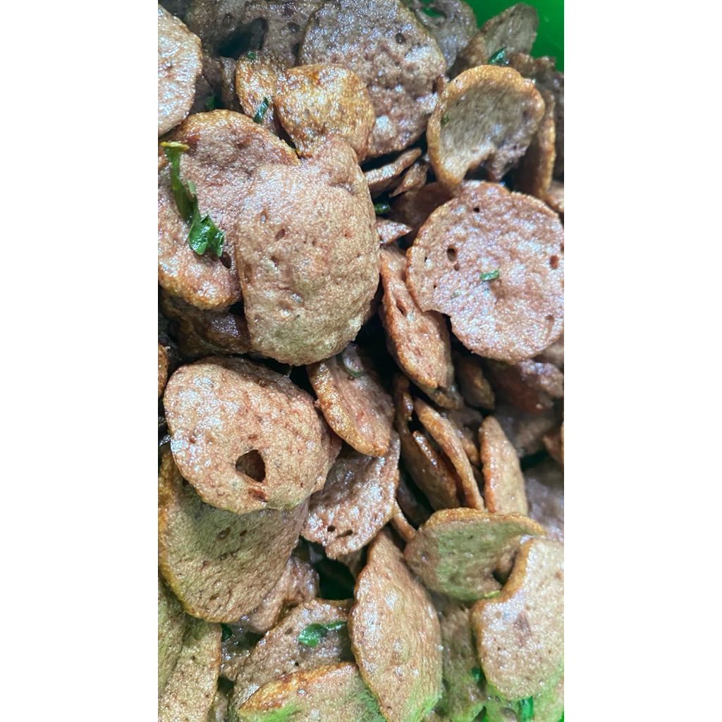 

keripik bakso ikan original daun jeruk