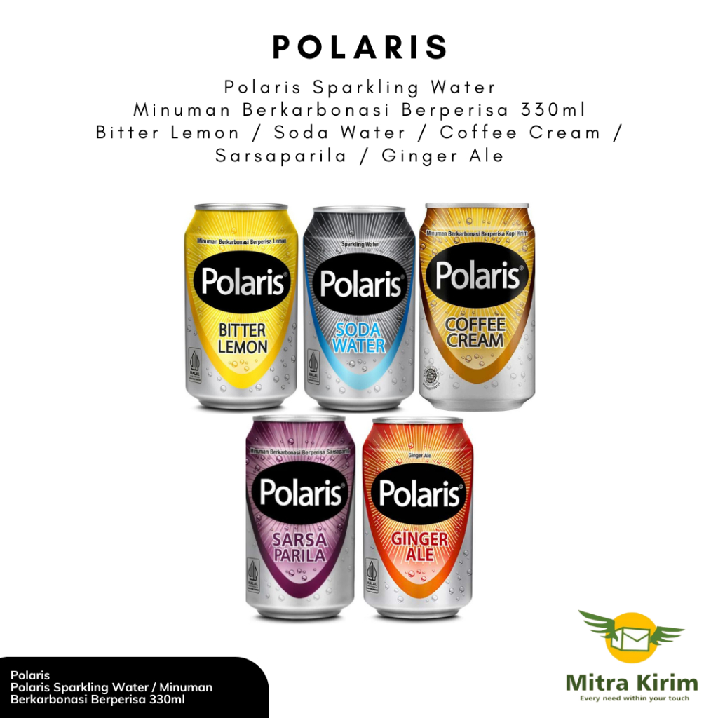 

Polaris Sparkling Water 330ml - Bitter Lemon / Soda Water / Coffee Cream / Sarsaparilla / Ginger Ale