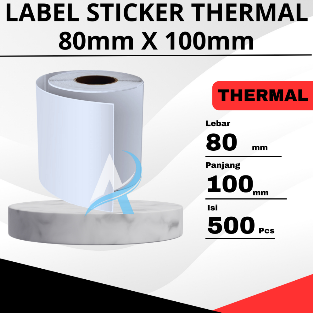 

LABEL STICKER THERMAL 80 x 100 mm Isi 500 Pcs STICKER DIRECT THERMAL 80x100 Isi 500 Pcs