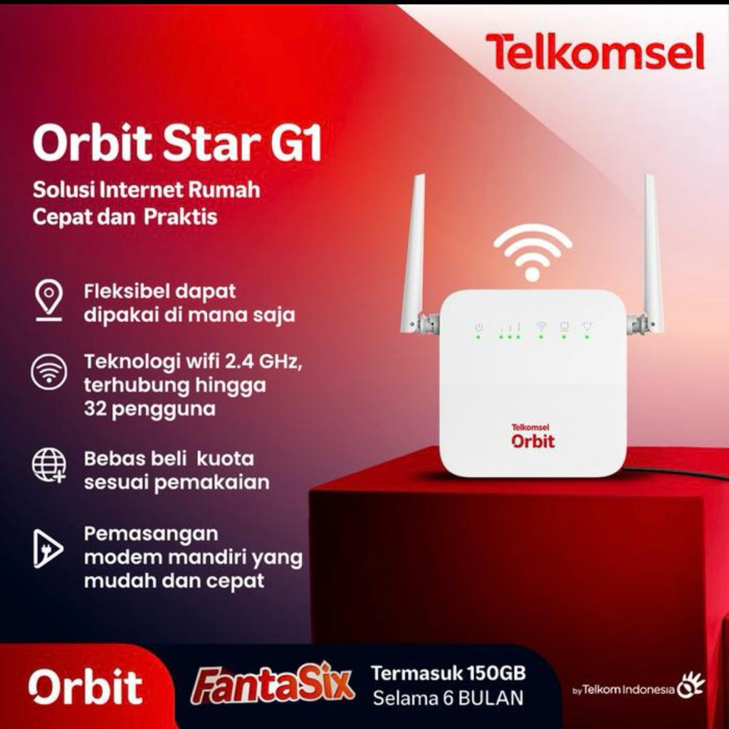 Modem Telkomsel Orbit Star G1 (FREE KUOTA 150GB/ 6 Bulan)