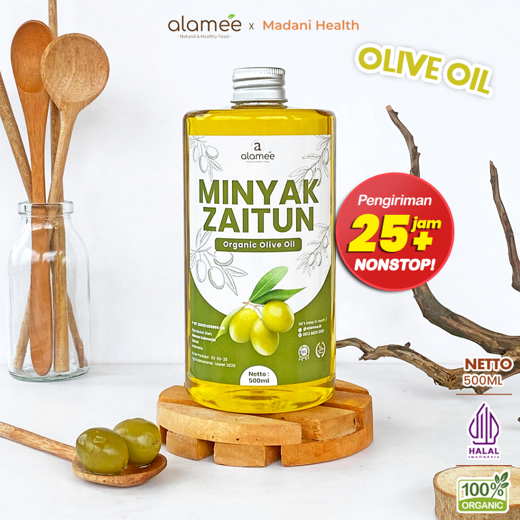 

ALAMEE Minyak Zaitun Untuk Diminum Olive Oil Extra Virgin Organic Organik Murni Asli Masak EVOO