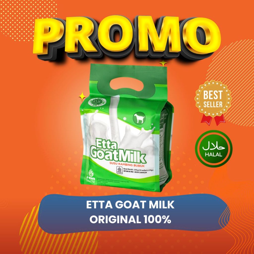

susu Kambing Etawa Etta Goatmilk Sachet Praktis Tinggi Gizi & Energi