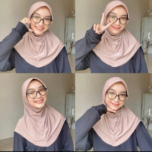 BERGO PET TEBAL / HIJAB INSTAN SPORT PET BESAR JERSEY SUPER