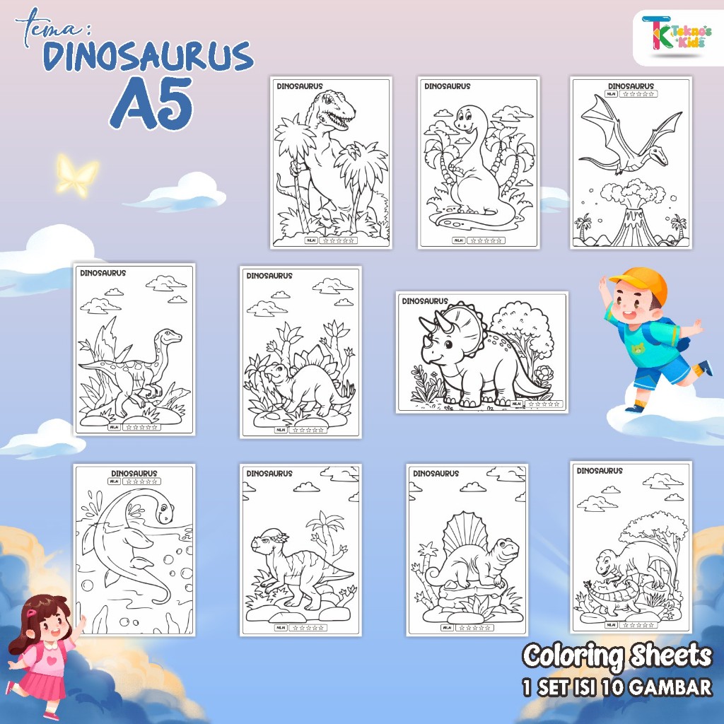 

Lembar Mewarnai Anak Coloring Sheet Tema Anak Laki - Murah - Kertas Tebal - Gambar tajam - Ukuran A5