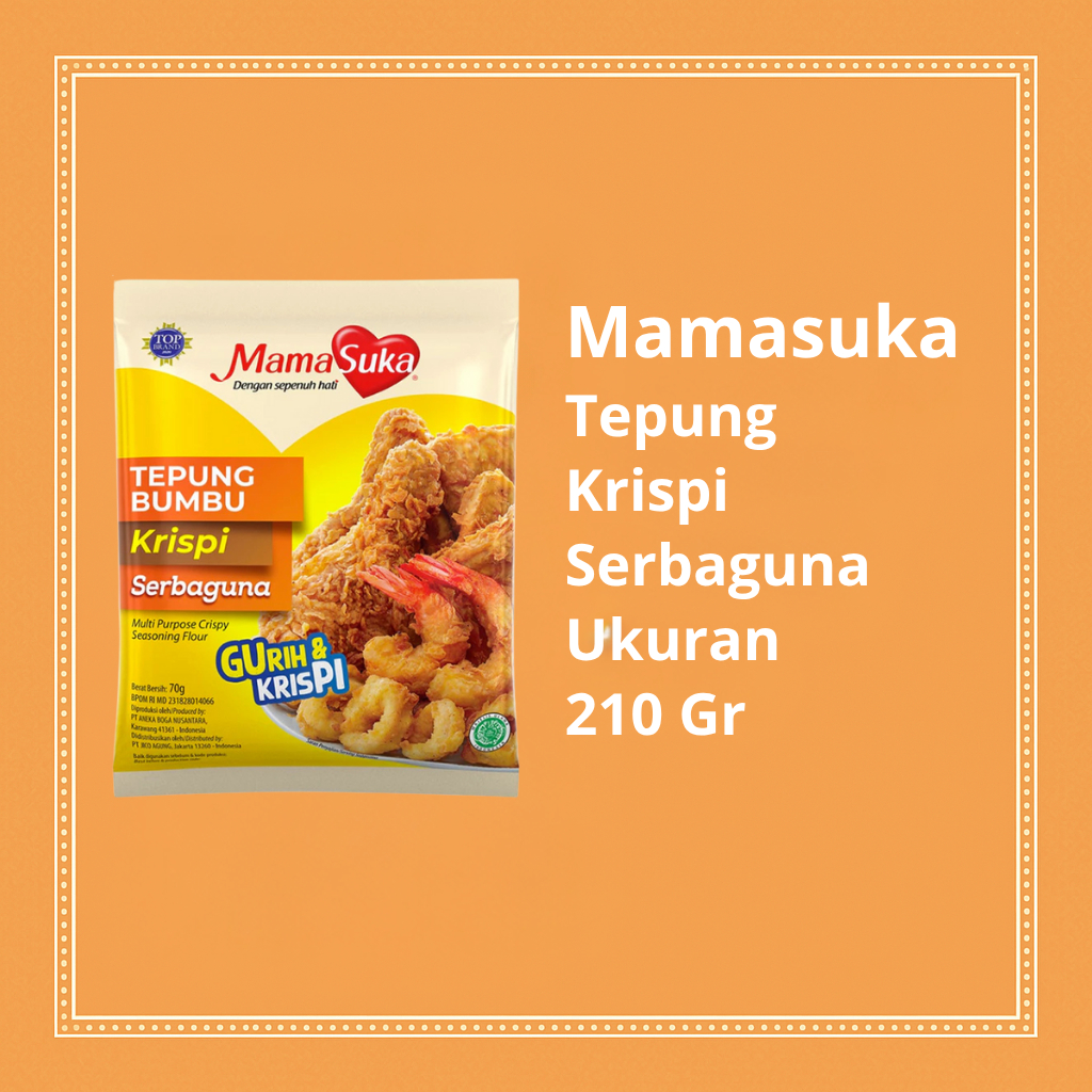 

Mamasuka Tepung Bumbu Krispi Serbaguna 210gr - Tepung Lengkap Siap Goreng untuk Keluarga