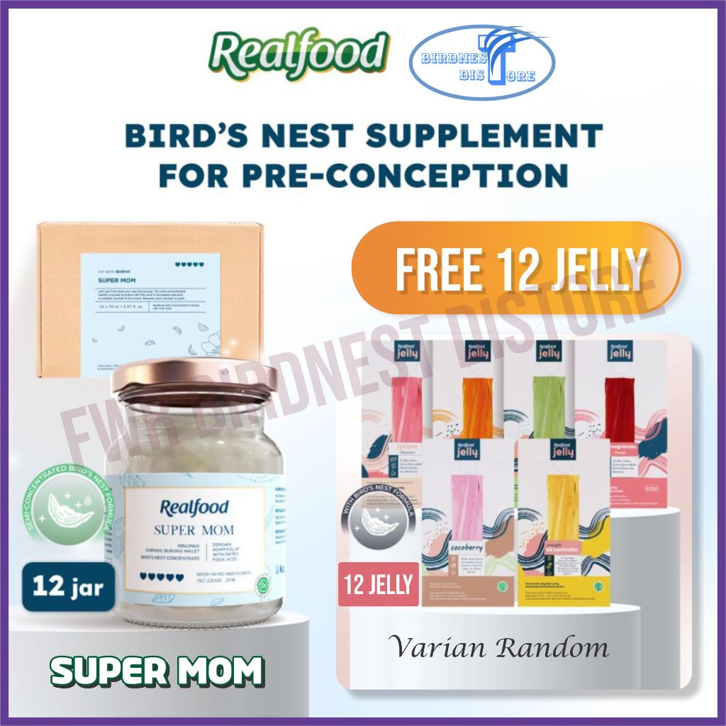 

Realfood Super Mom Isi 12 Jar MInuman Sarang Burung Walet
