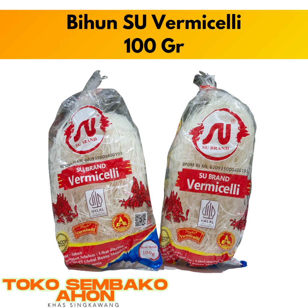 

Bihun Kering 100 gr | Bihun Halus Vermicelli 100 gram | Bihun Putih Siap Masak | Bihun Per Porsi Ukuran Besar