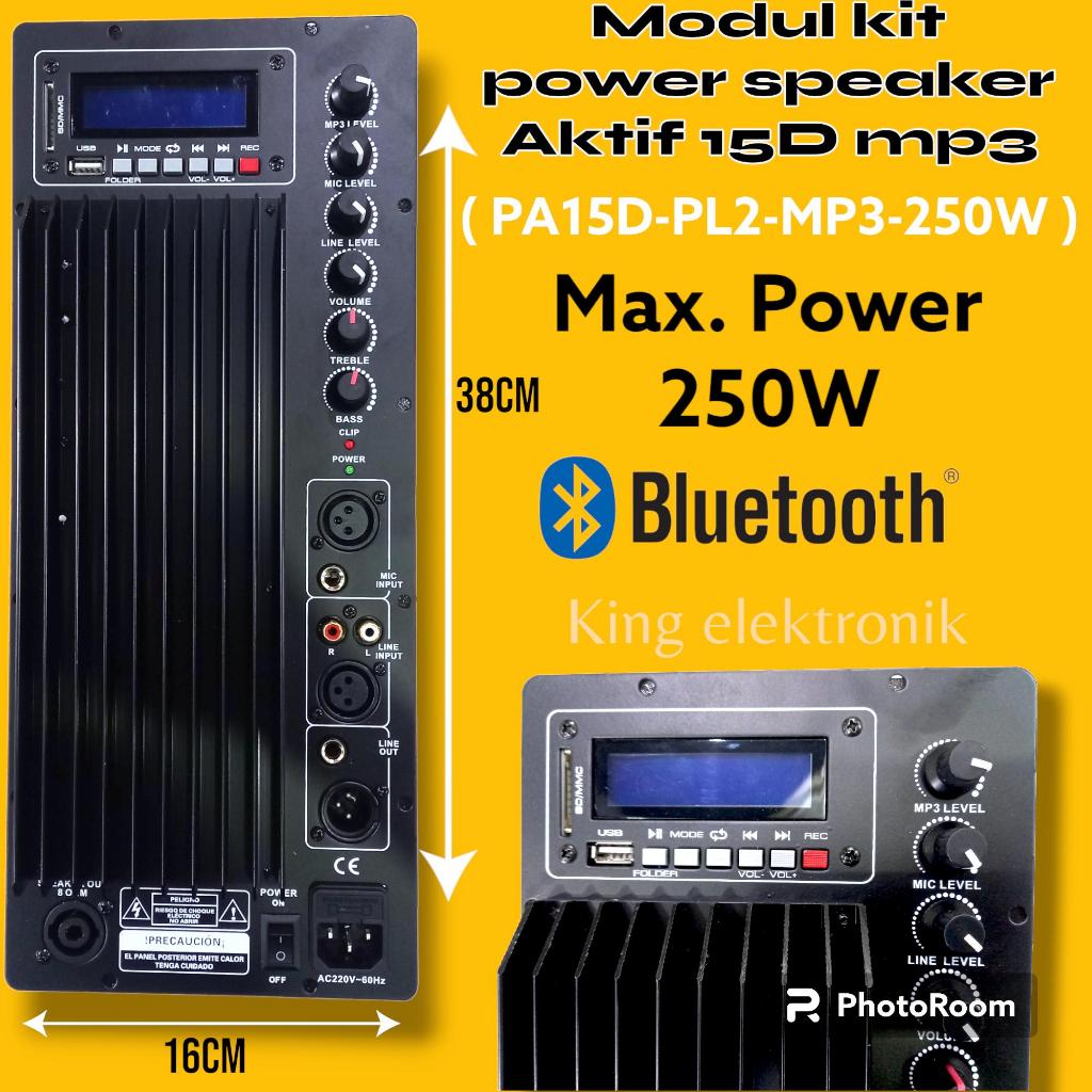 MODUL KIT POWER SPEAKER AKTIF 15D MP3 250W BT