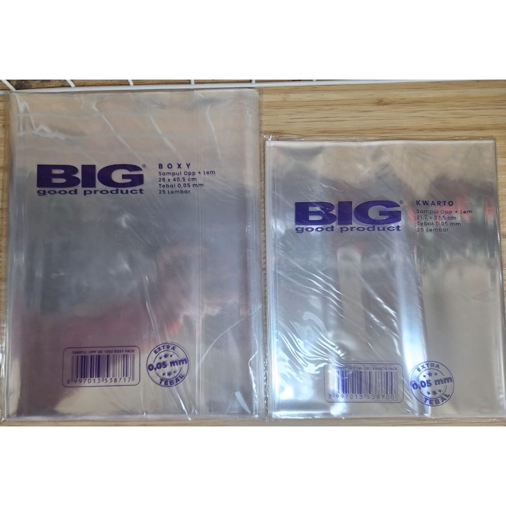 

Big sampul Buku Plastik OPP Tebal 0.05mm