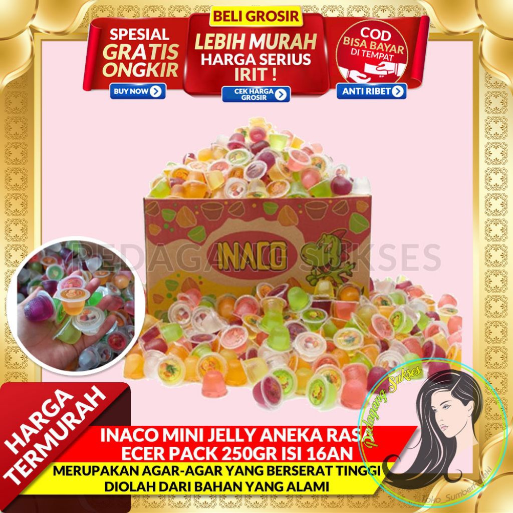 

INACO MINI JELLY ANEKA RASA ECER PACK 250GR ISI 16 PCS AN