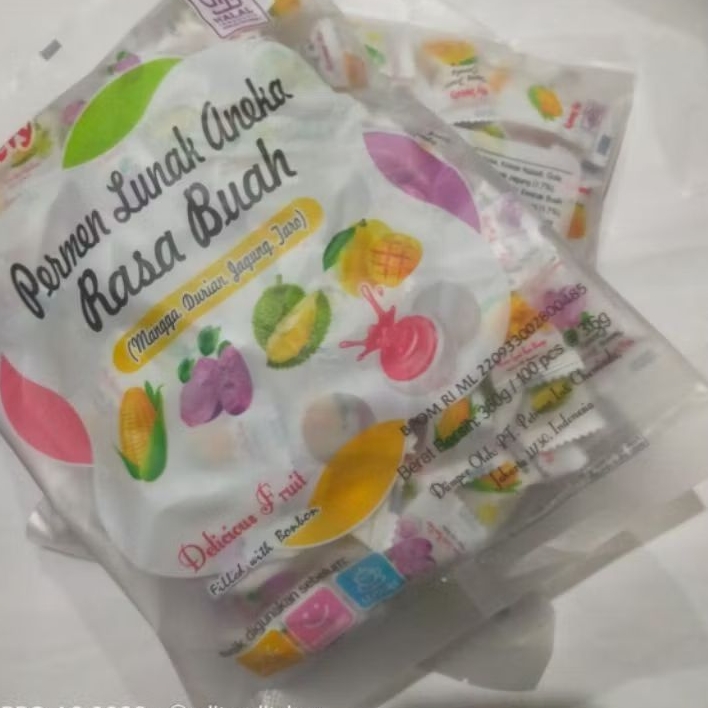 

Permen Lunak Aneka Rasa Buah 100 Pcs