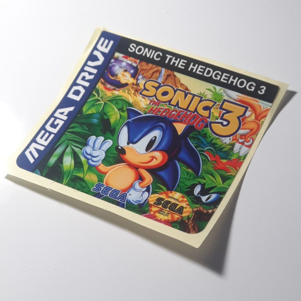 Kaset Sega Mega Drive 2 16 Bit Sonic The Hedgehog 3 Label Game Judul Satuan Not Multi in 1 Normal