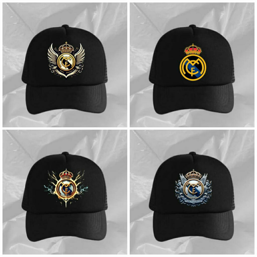 Topi bola real madrid/Topi pria wanita/Topi base ball/Topi jaring/Topi distro keren