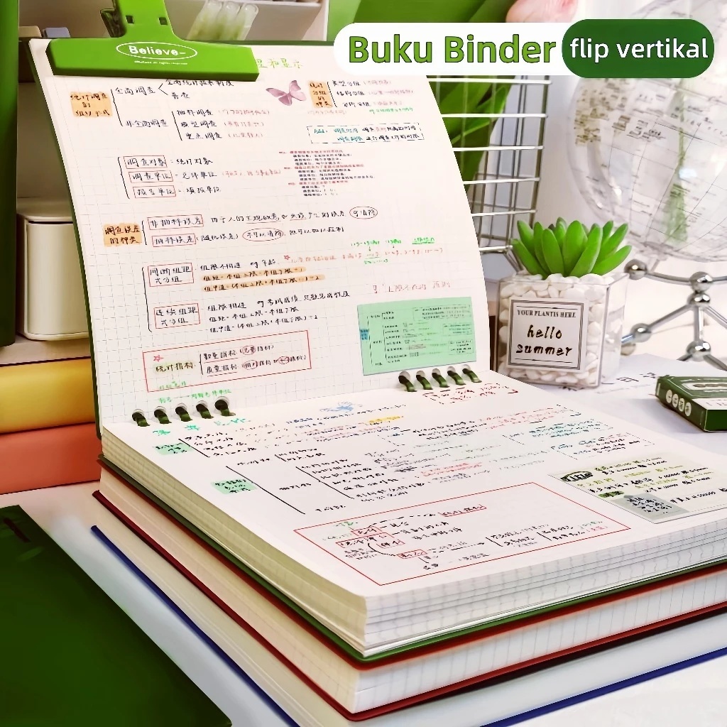 

Notebook Buku B5 Flip Vertikal/ Buku Binder B5 /Tulis Sekolah Lucu Buku Notebook Aesthetic / Binder 360 Derajat Notebook