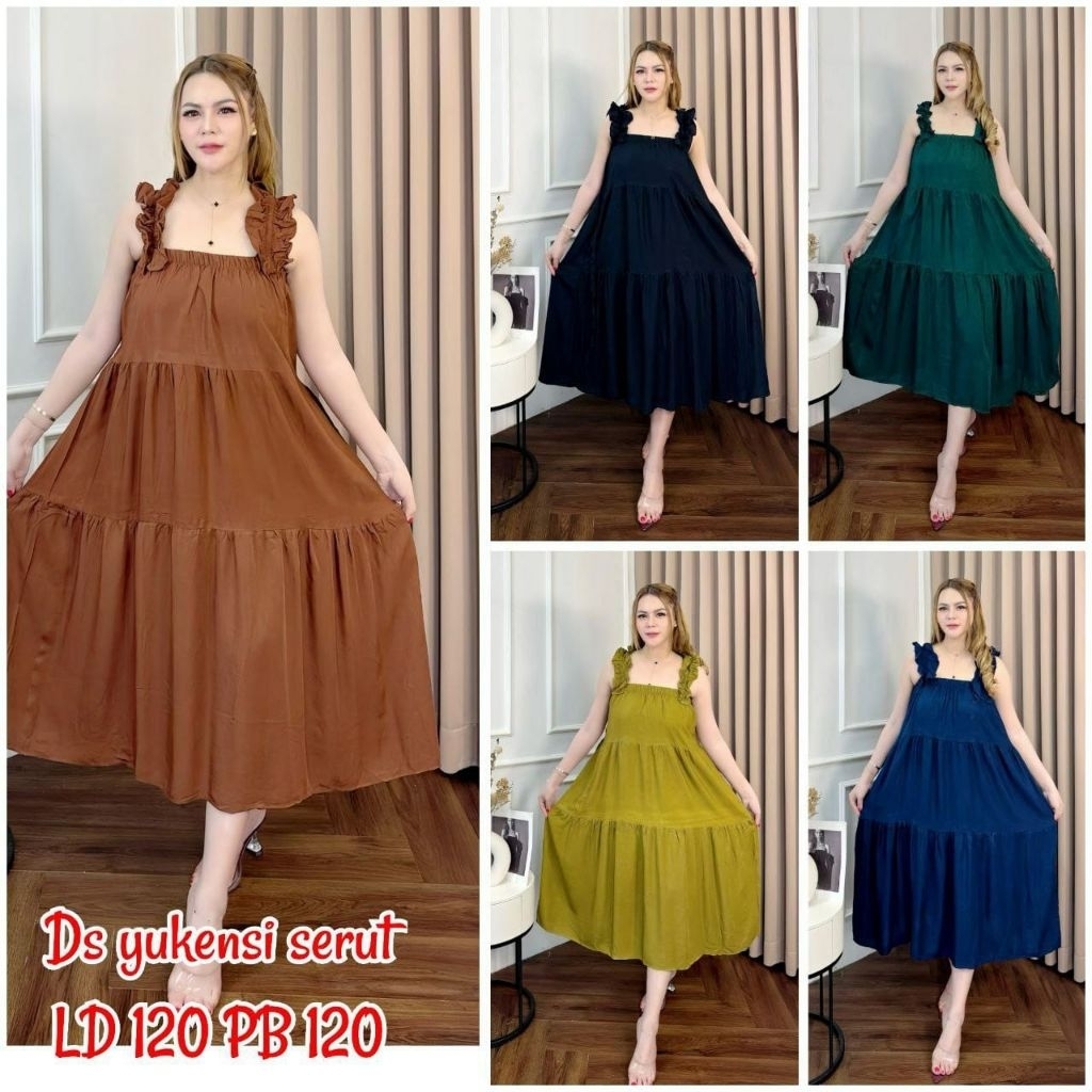Dress Yukensi Serut midi wanita